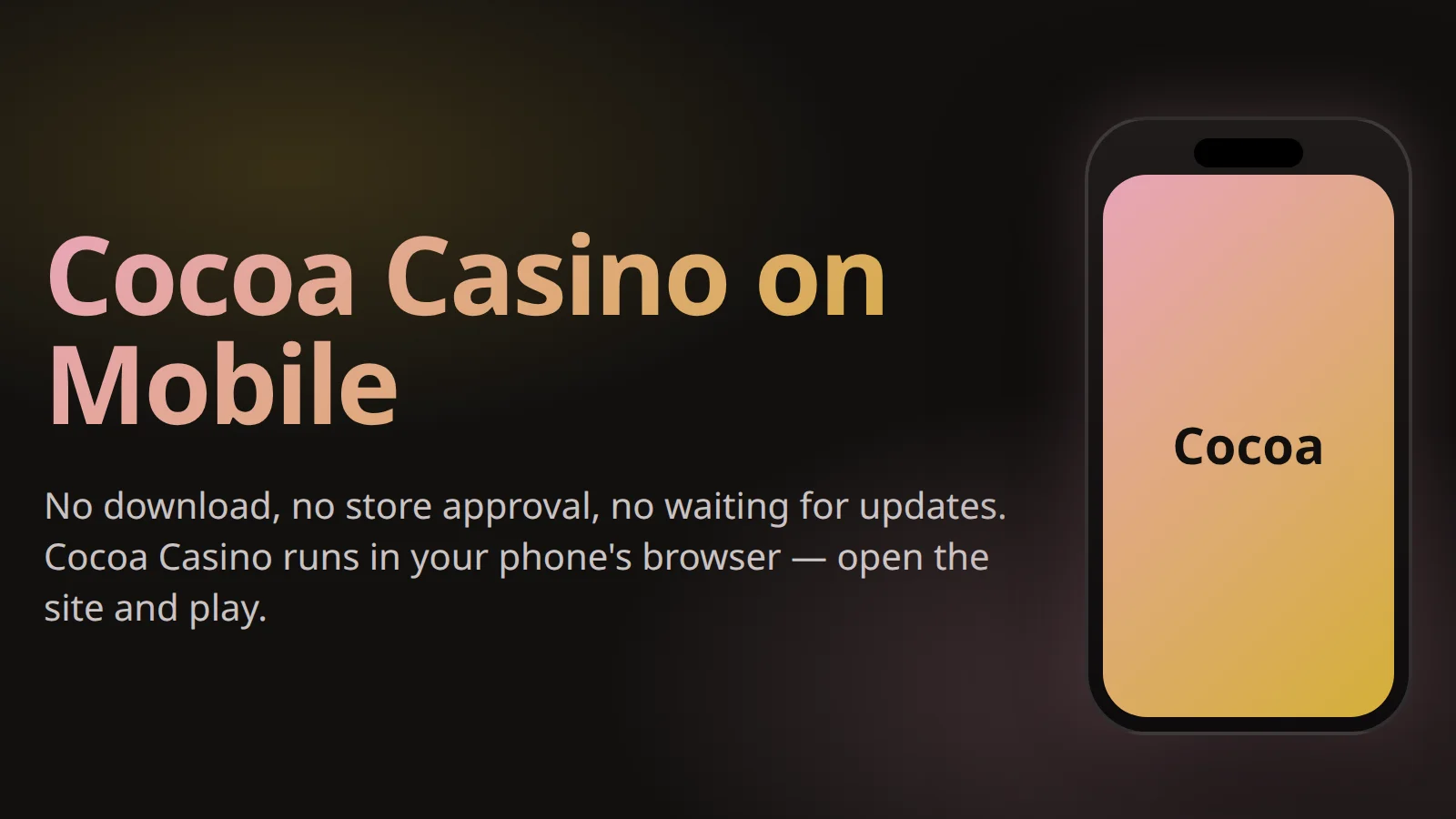 Cocoa Casino on mobile